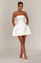 Abbey Mini Dress - Ivory - Napalia