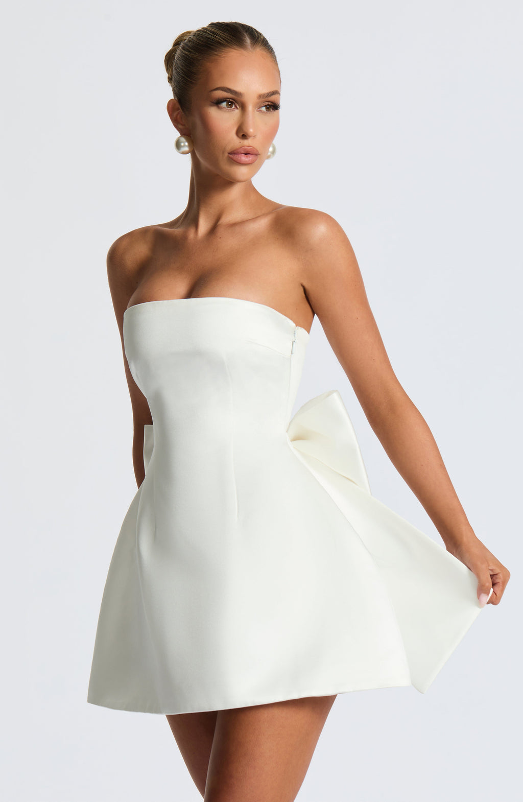 Abbey Mini Dress - Ivory - Napalia