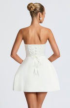 Abbey Mini Dress - Ivory - Napalia