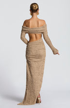 Adelphia Midi Dress - Beige - Napalia