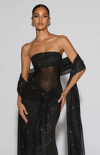 Agnes Shawl - Black Sparkle - Napalia
