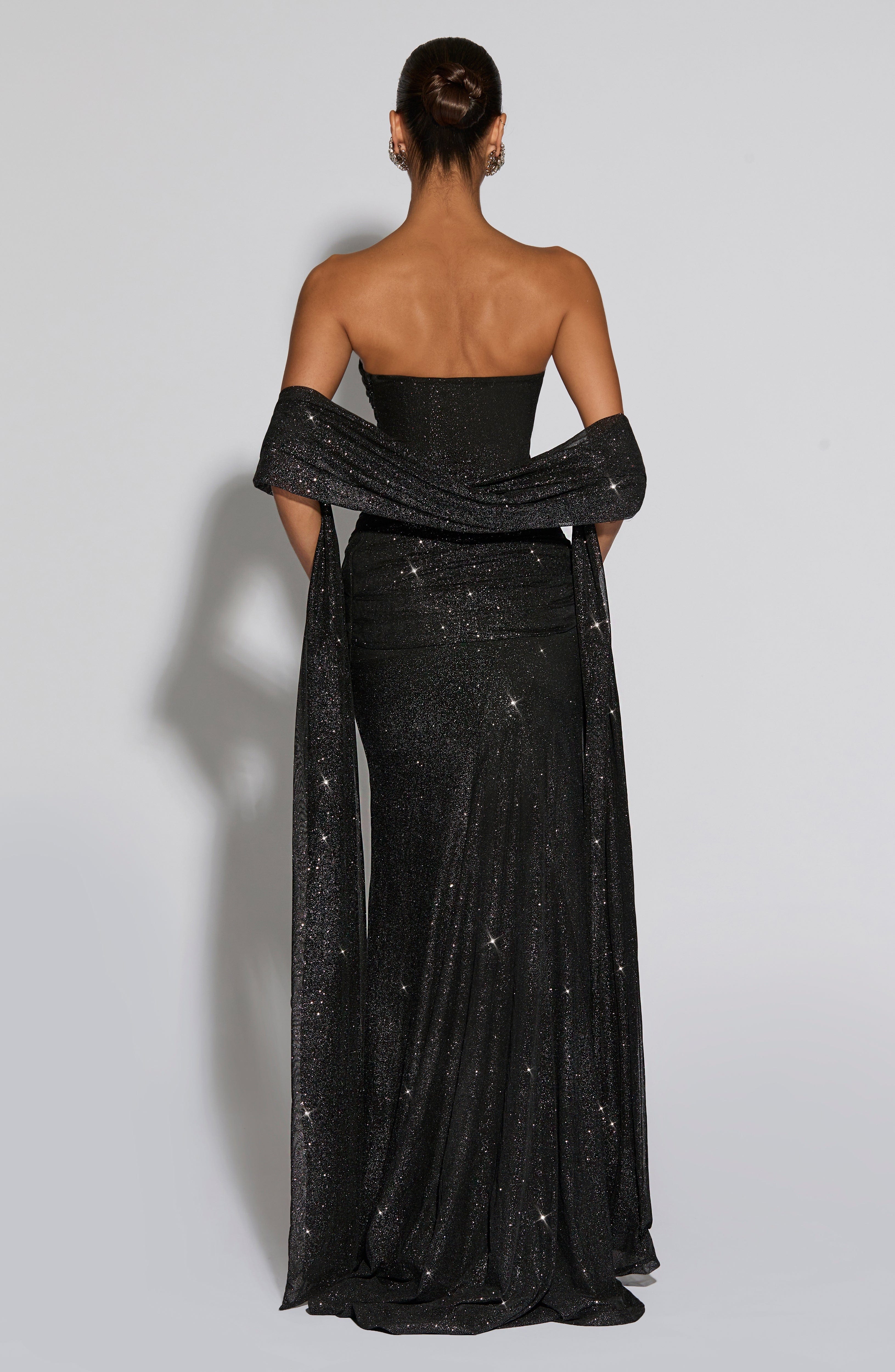 Agnes Shawl - Black Sparkle - Napalia