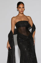 Agnes Shawl - Black Sparkle - Napalia