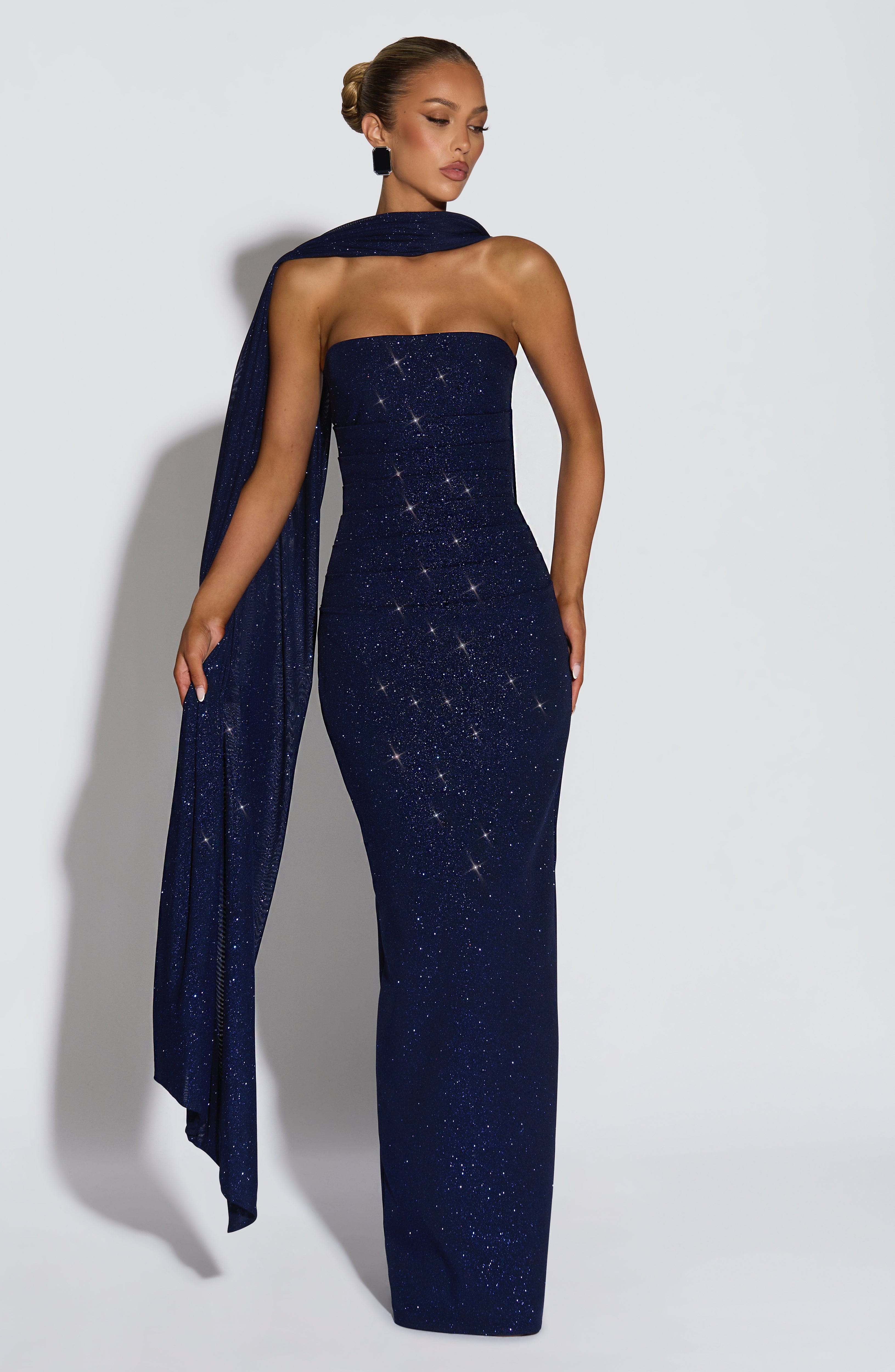 Agnes Shawl - Navy Sparkle - Napalia