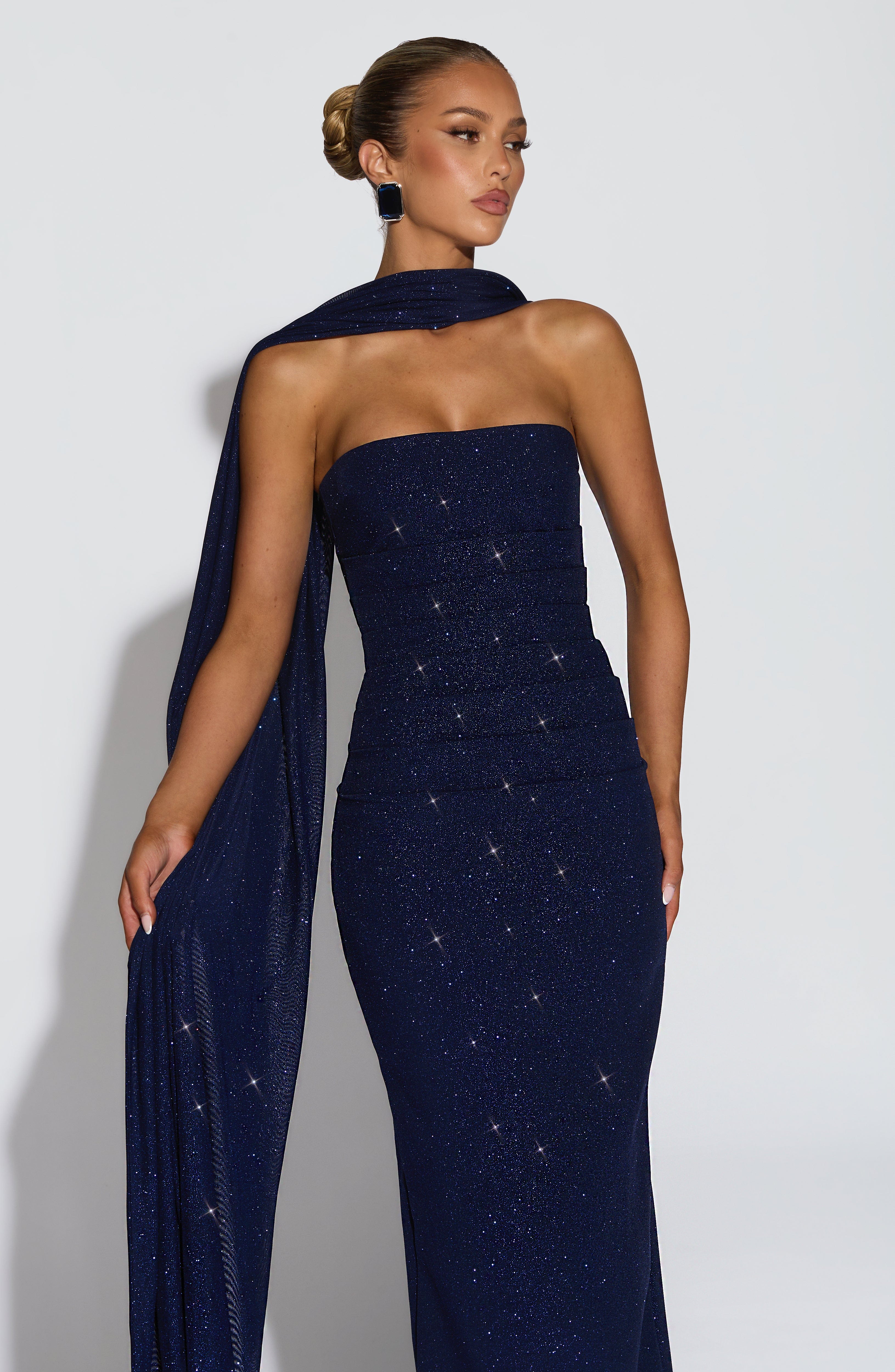 Agnes Shawl - Navy Sparkle - Napalia