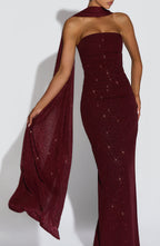 Agnes Shawl - Wine Sparkle - Napalia