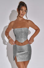 Aimee Top - Silver - Napalia