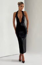 Ainsley Midi Dress - Black - Napalia
