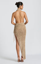 Airla Midi Dress - Beige - Napalia