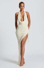Airla Midi Dress - Ivory - Napalia