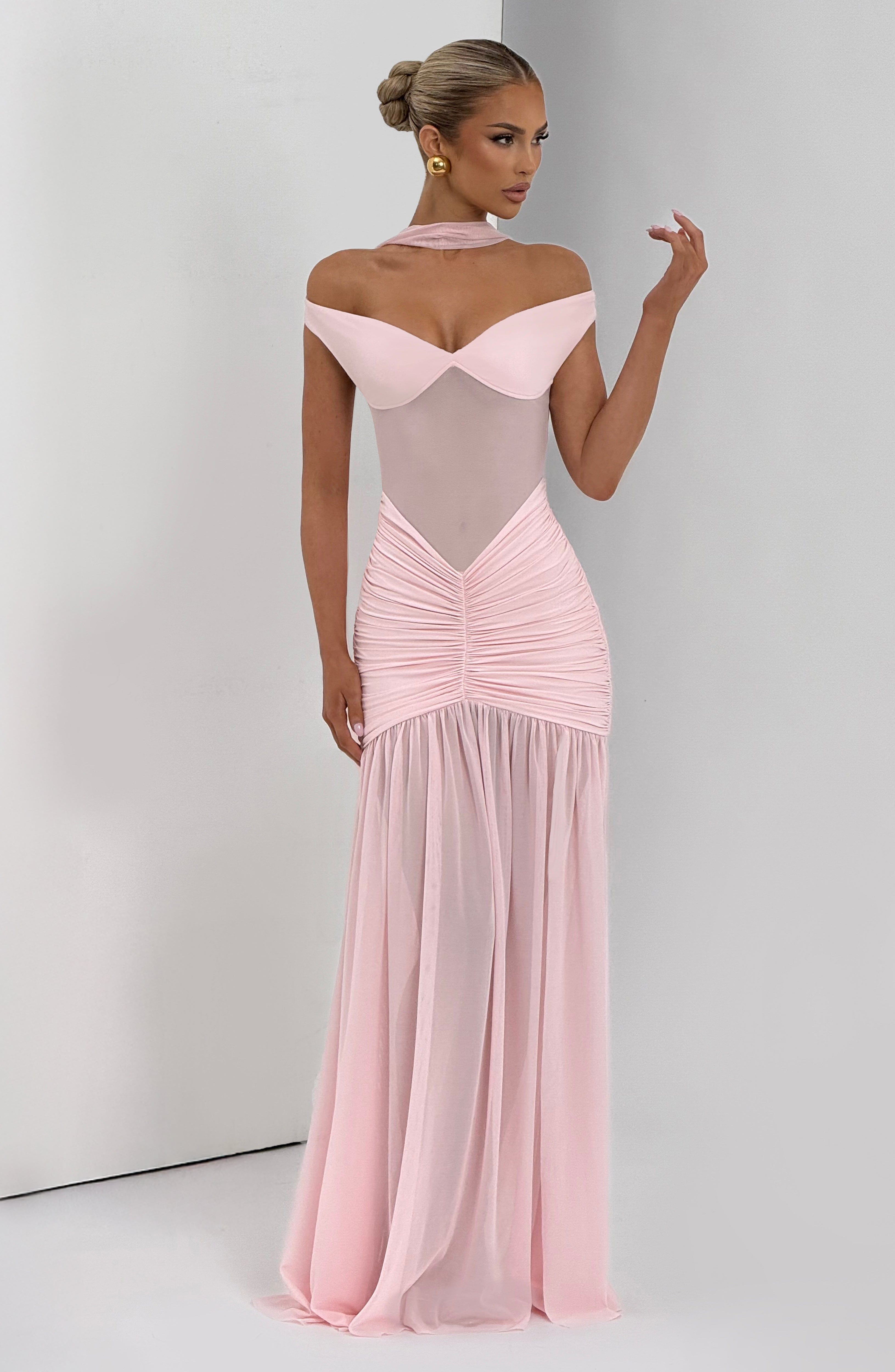 Alaia Maxi Dress - Blush - Napalia