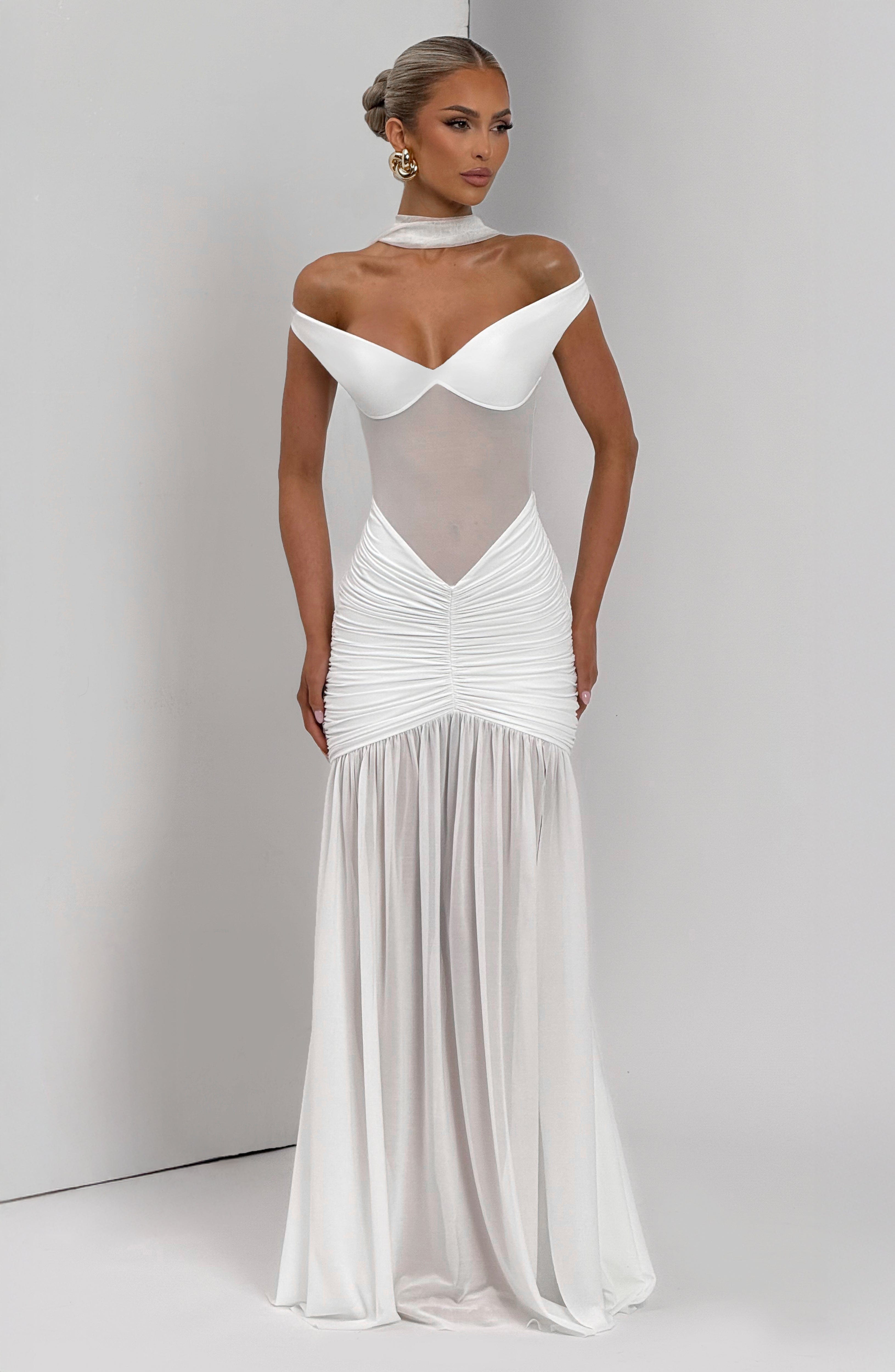 Alaia Maxi Dress - Ivory - Napalia