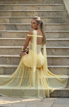 Alaia Maxi Dress - Lemon - Napalia