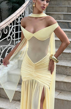 Alaia Maxi Dress - Lemon - Napalia