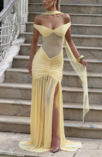 Alaia Maxi Dress - Lemon - Napalia