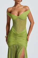 Alaia Maxi Dress - Olive - Napalia