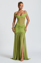 Alaia Maxi Dress - Olive - Napalia