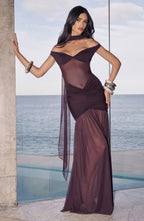 Alaia Maxi Dress - Plum - Napalia