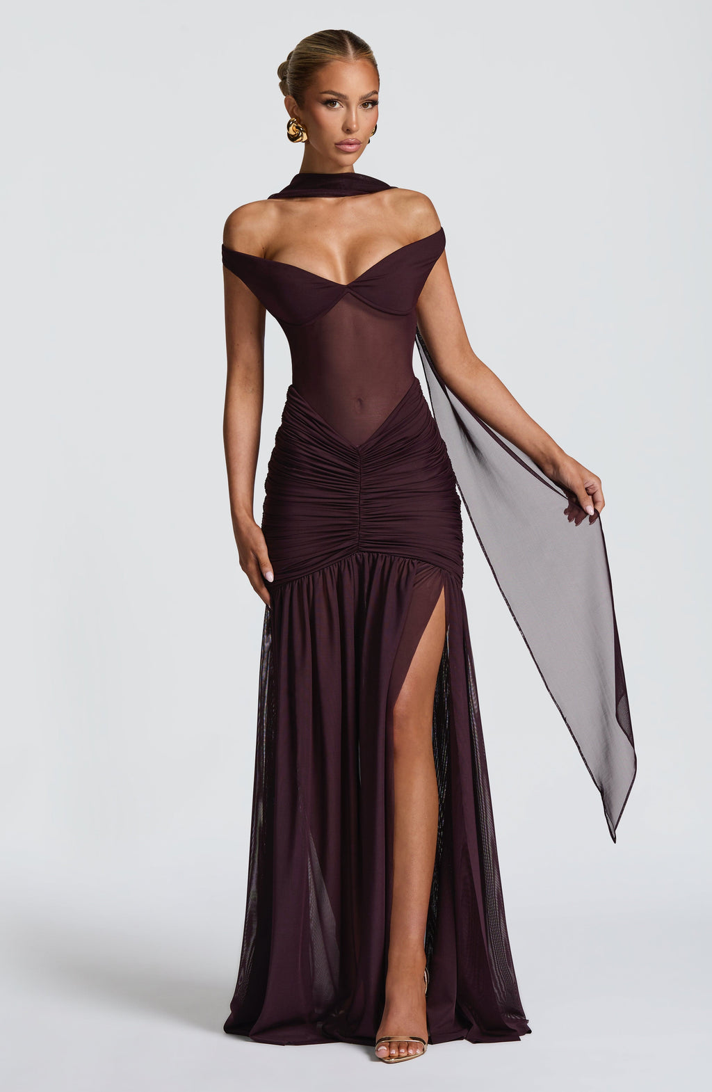 Alaia Maxi Dress - Plum - Napalia