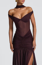 Alaia Maxi Dress - Plum - Napalia