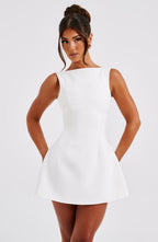 Alana Mini Dress - Ivory - Napalia