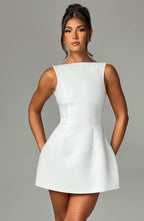Alana Mini Dress - Ivory - Napalia