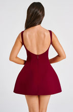 Alana Mini Dress - Wine - Napalia