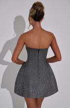 Alice Mini Dress - Grey Sparkle - Napalia