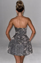 Alice Mini Dress - Grey Sparkle - Napalia