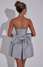Alice Mini Dress - Silver Sparkle - Napalia