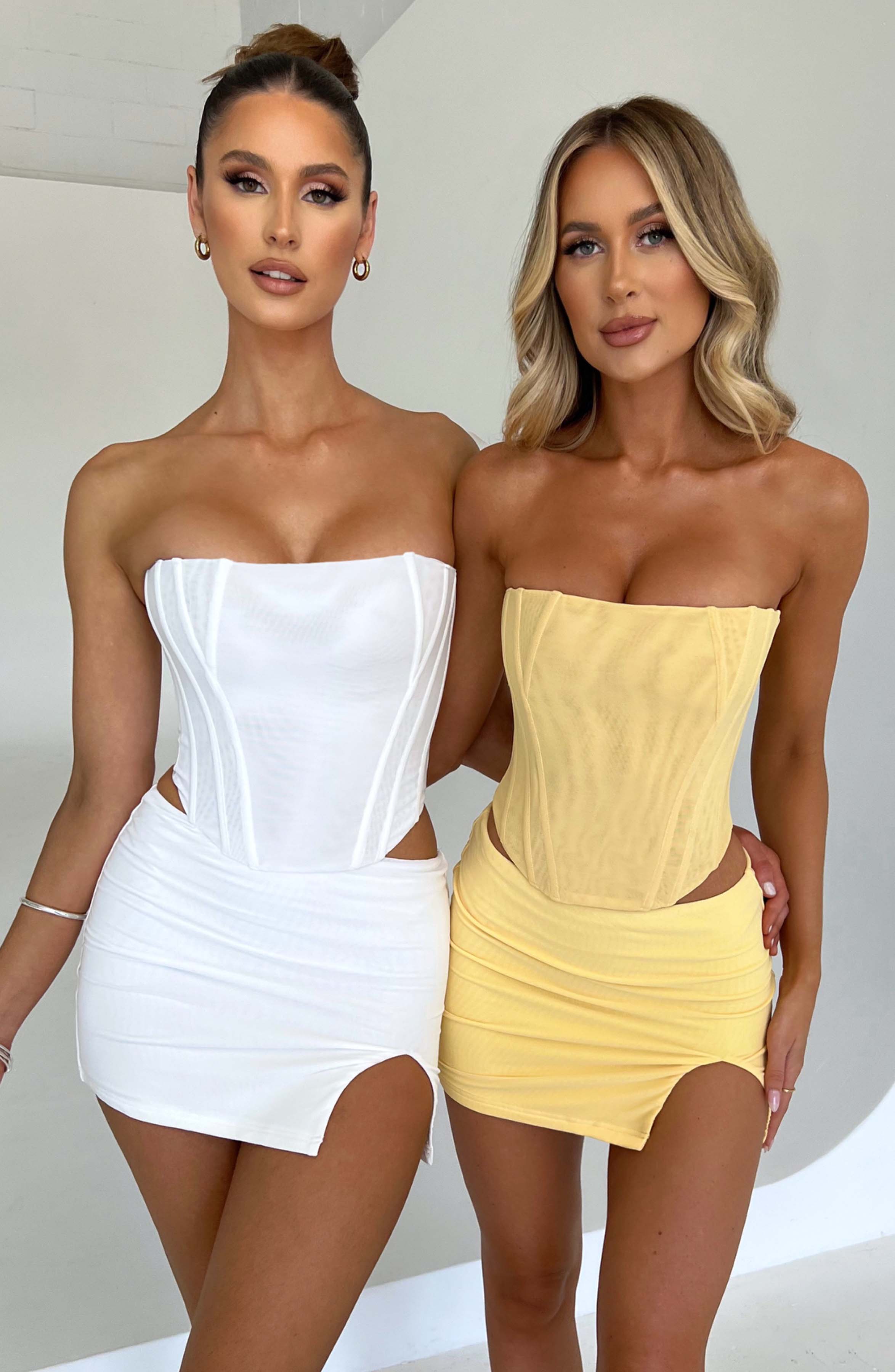 Alina Mini Skirt - Lemon - Napalia