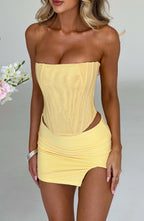 Alina Mini Skirt - Lemon - Napalia