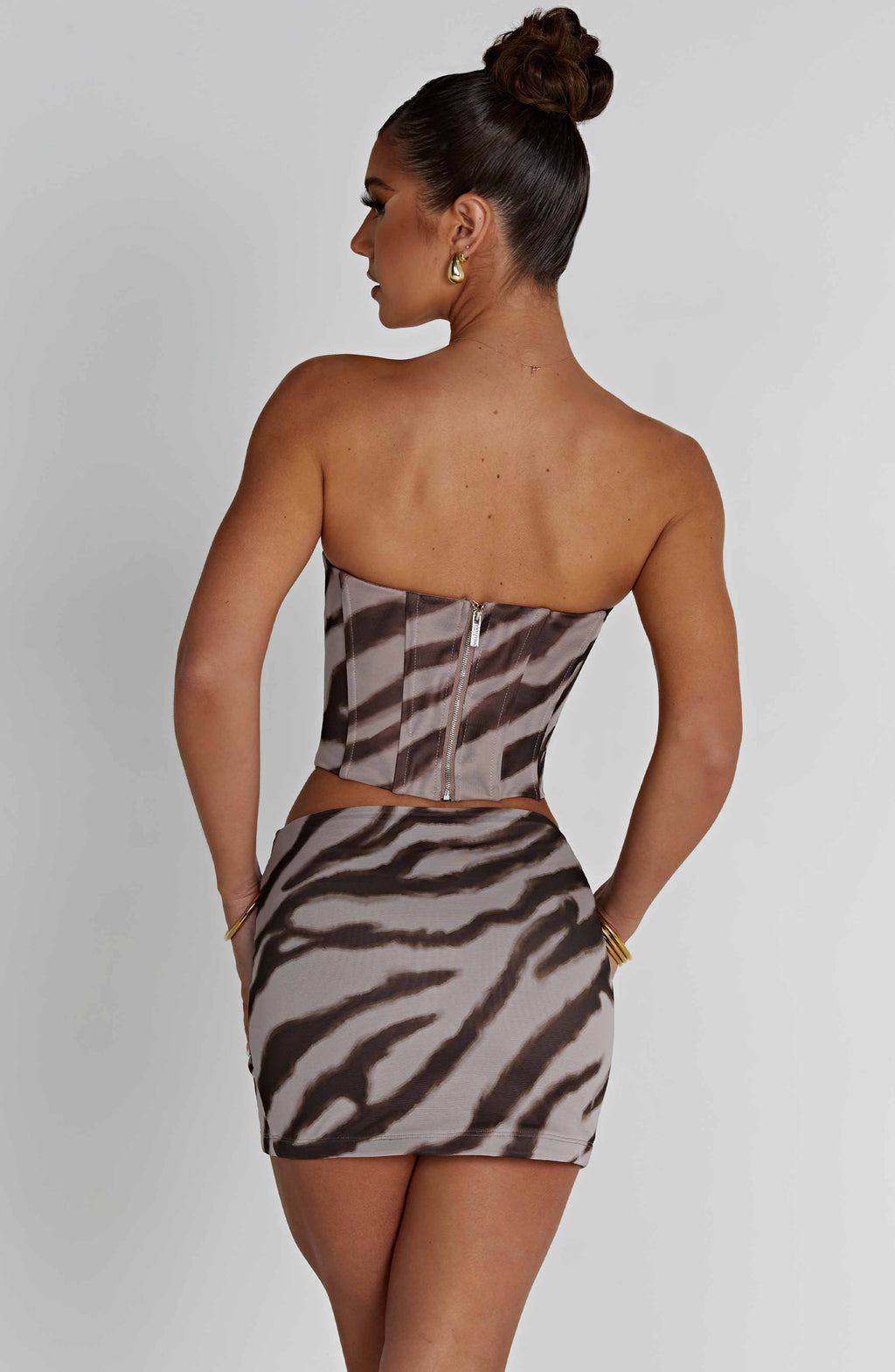 Alina Mini Skirt - Zebra Print - Napalia