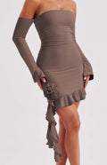 Alix Mini Dress - Chocolate - Napalia