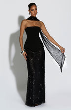 Allaire Maxi Skirt - Black - Napalia