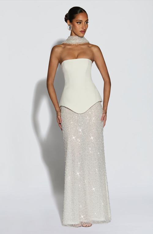Allaire Maxi Skirt - Ivory - Napalia