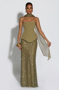 Allaire Maxi Skirt - Sage - Napalia