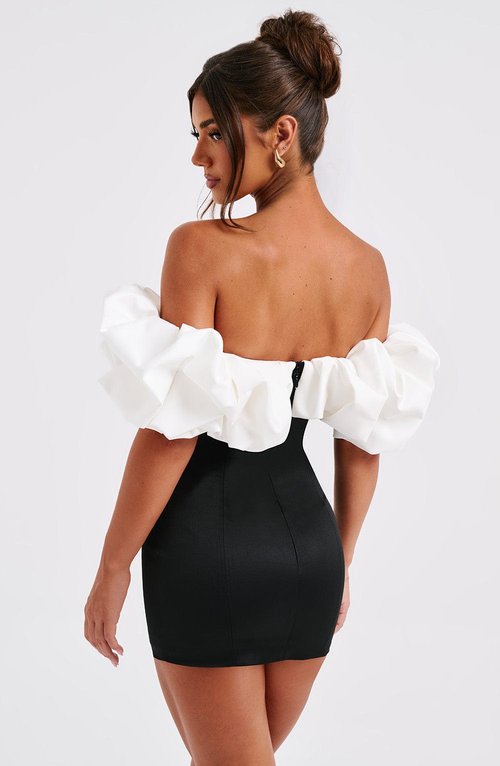 Allie Mini Dress - Black/White - Napalia