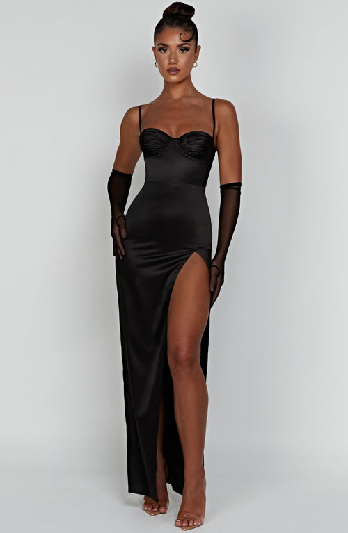 Alora Maxi Dress - Black - Napalia