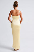 Alora Maxi Dress - Lemon - Napalia