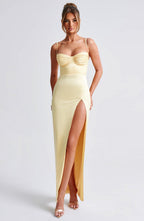 Alora Maxi Dress - Lemon - Napalia