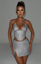 Amadae Corset - Silver Sparkle - Napalia