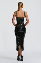 Amala Midi Dress - Black - Napalia
