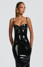 Amala Midi Dress - Black - Napalia
