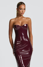 Amala Midi Dress - Cherry Lacquer - Napalia