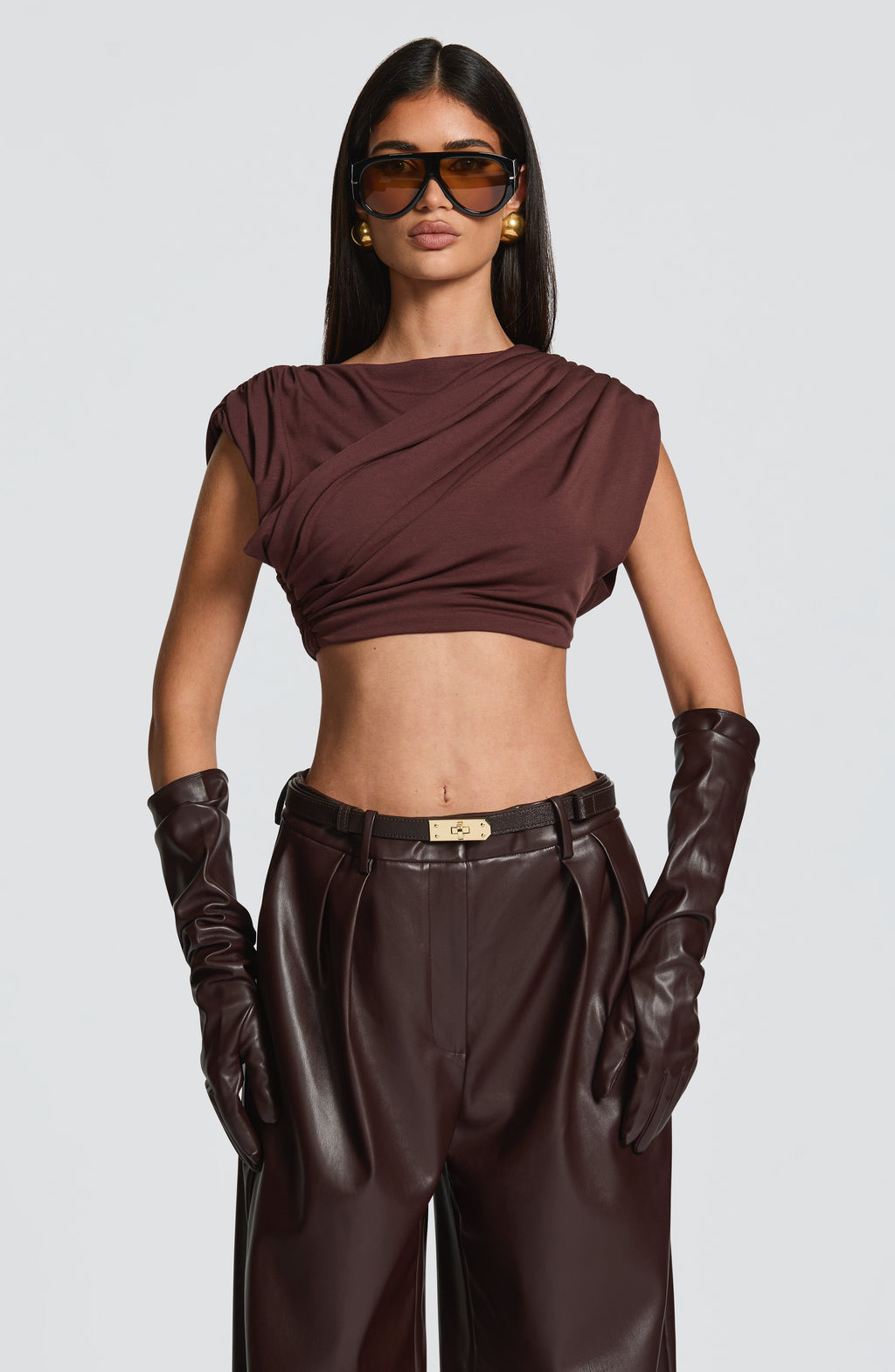 Amara Top - Plum Brown - Napalia