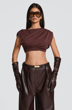 Amara Top - Plum Brown - Napalia