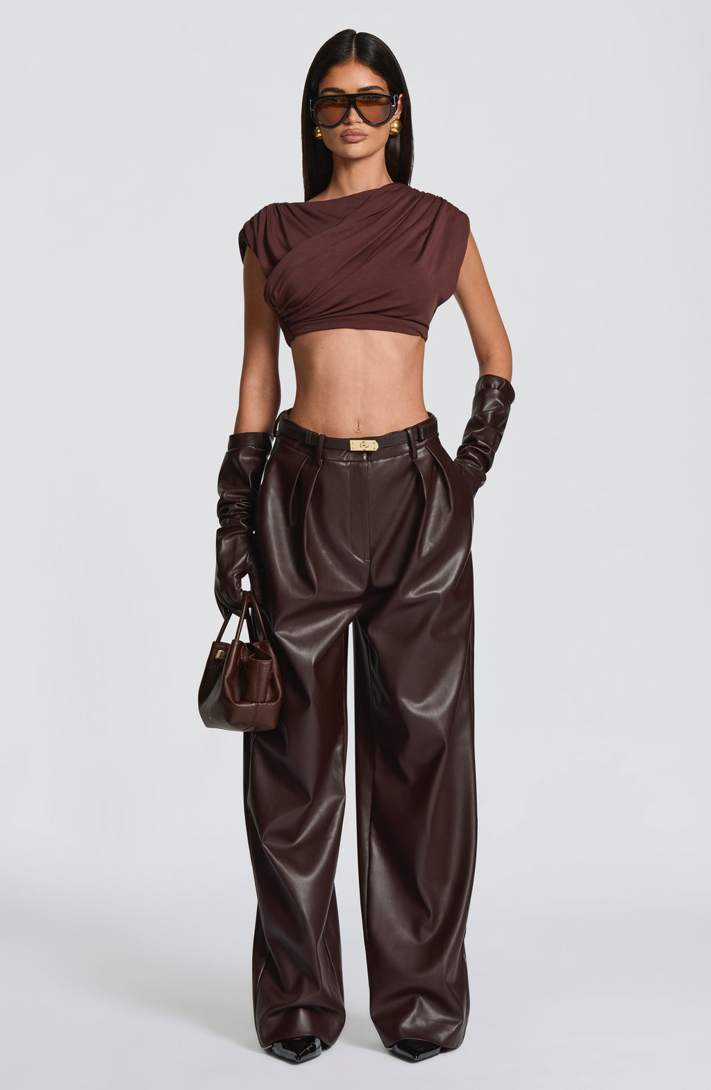 Amara Top - Plum Brown - Napalia