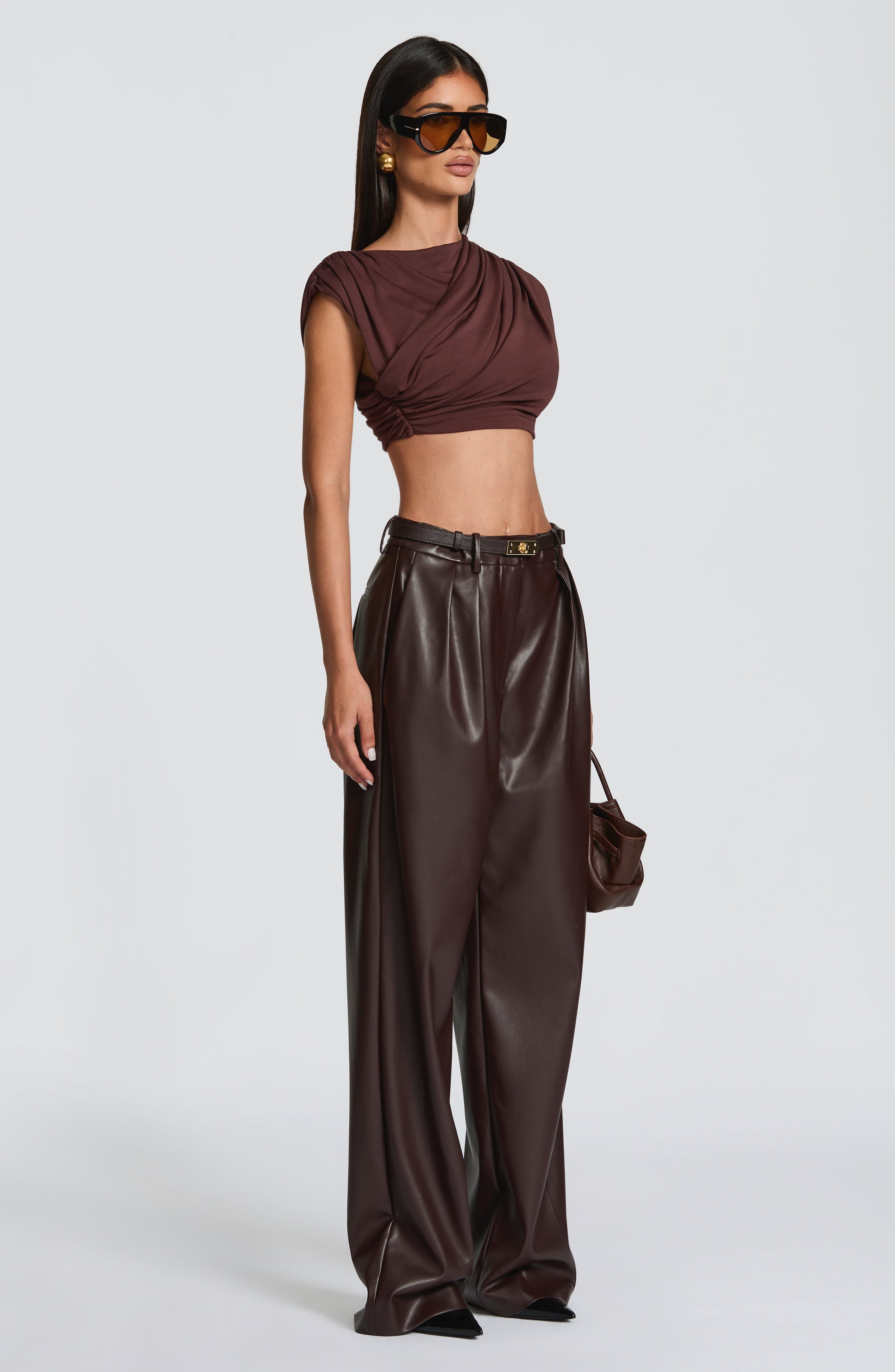 Amara Top - Plum Brown - Napalia