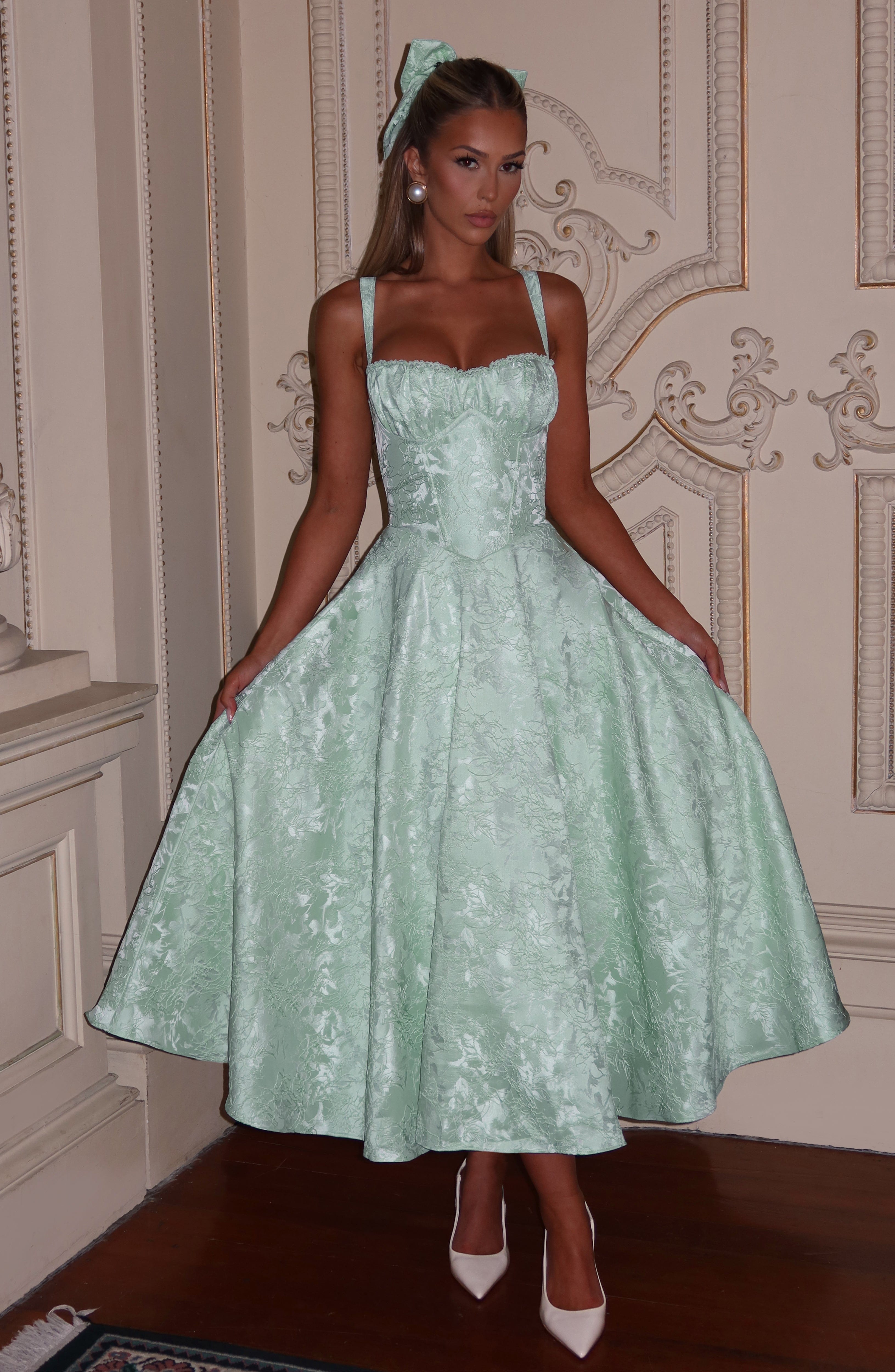 Amity Midi Dress - Mint - Napalia
